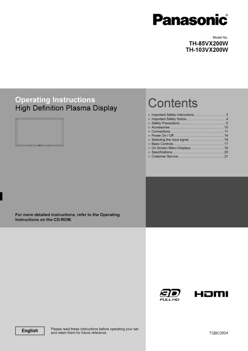 Panasonic TH-85VX200W User manual
