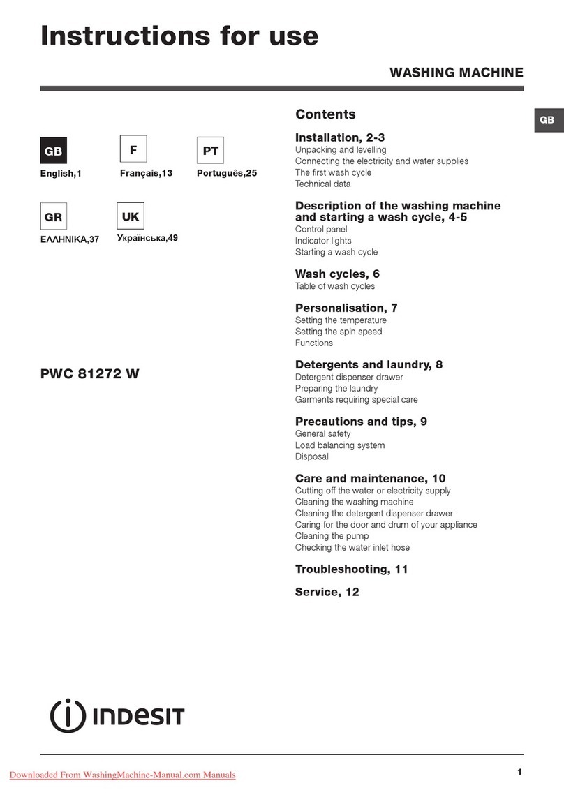 Indesit pwc 81272 w Instructions for use