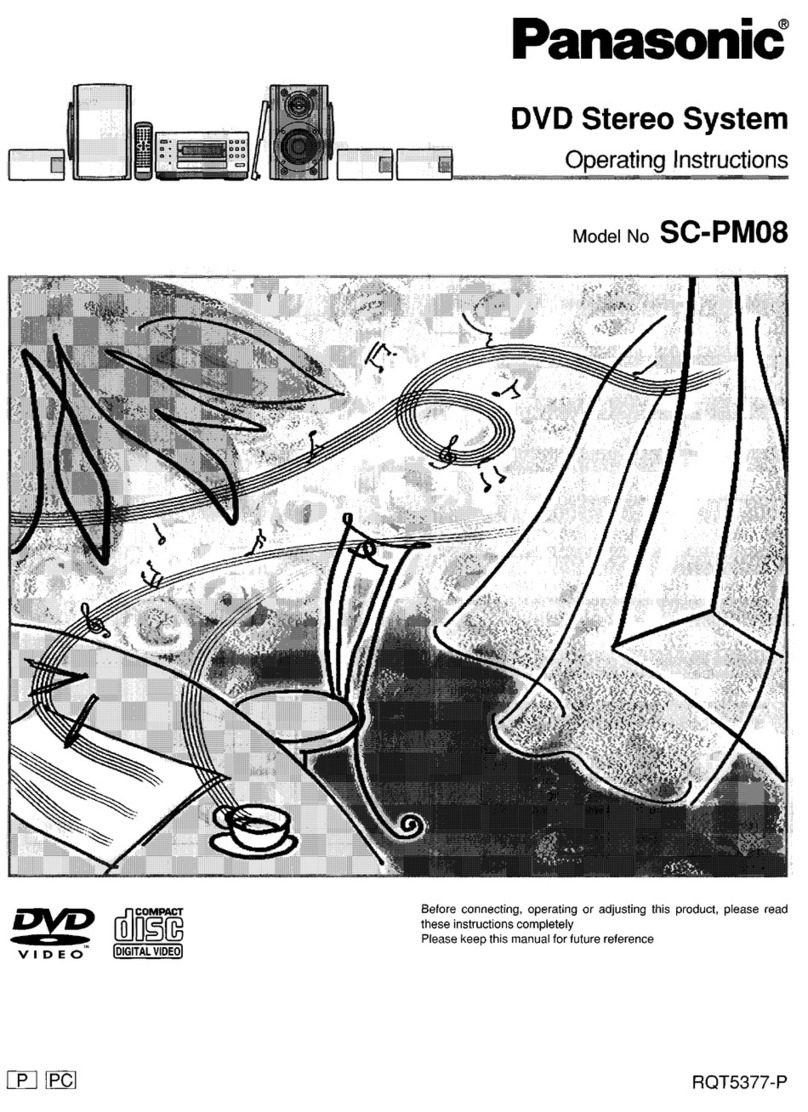 Panasonic SCPM08 - DVD STEREO SYSTEM User manual