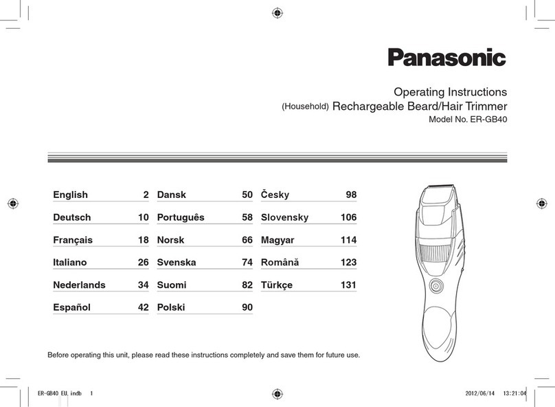 Panasonic ER-GB operating instructions