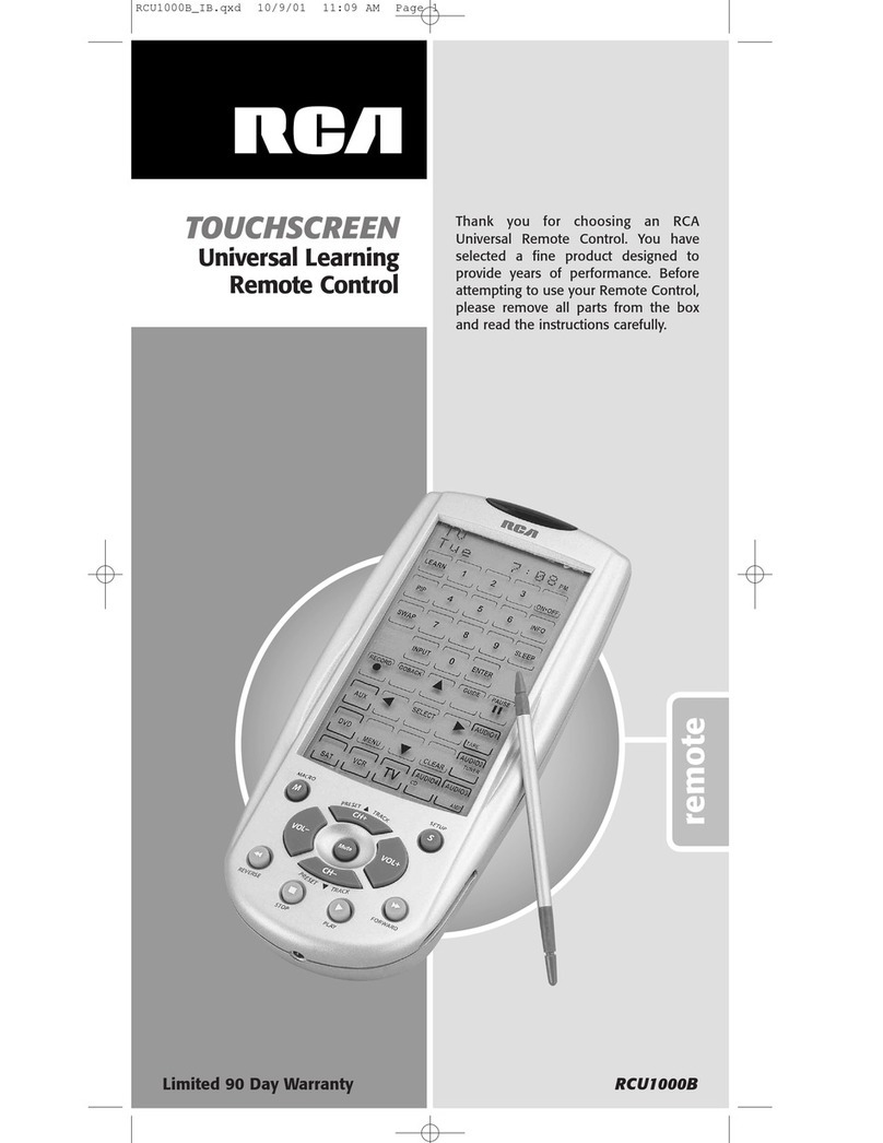 RCA rcu1000b User manual