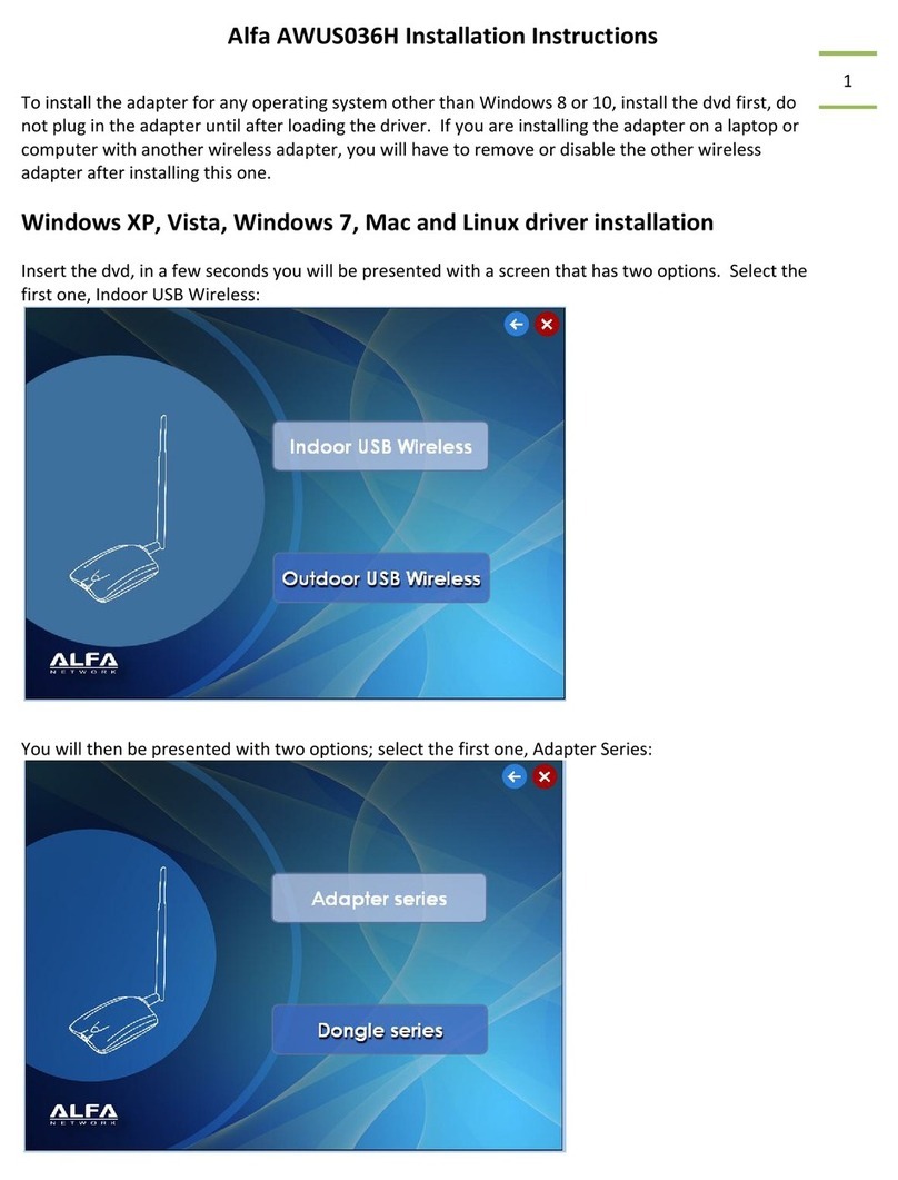 Alfa Network AWUS036H installation instructions