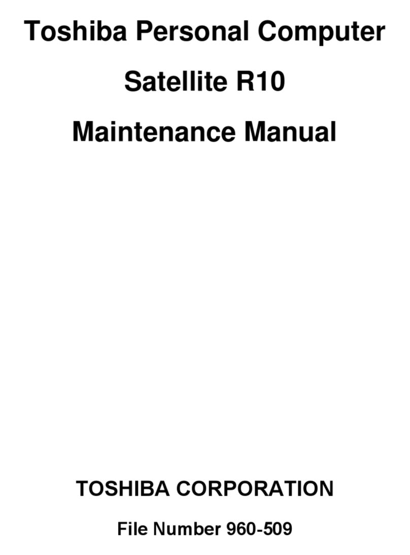Toshiba Satellite R10 Maintenance manual