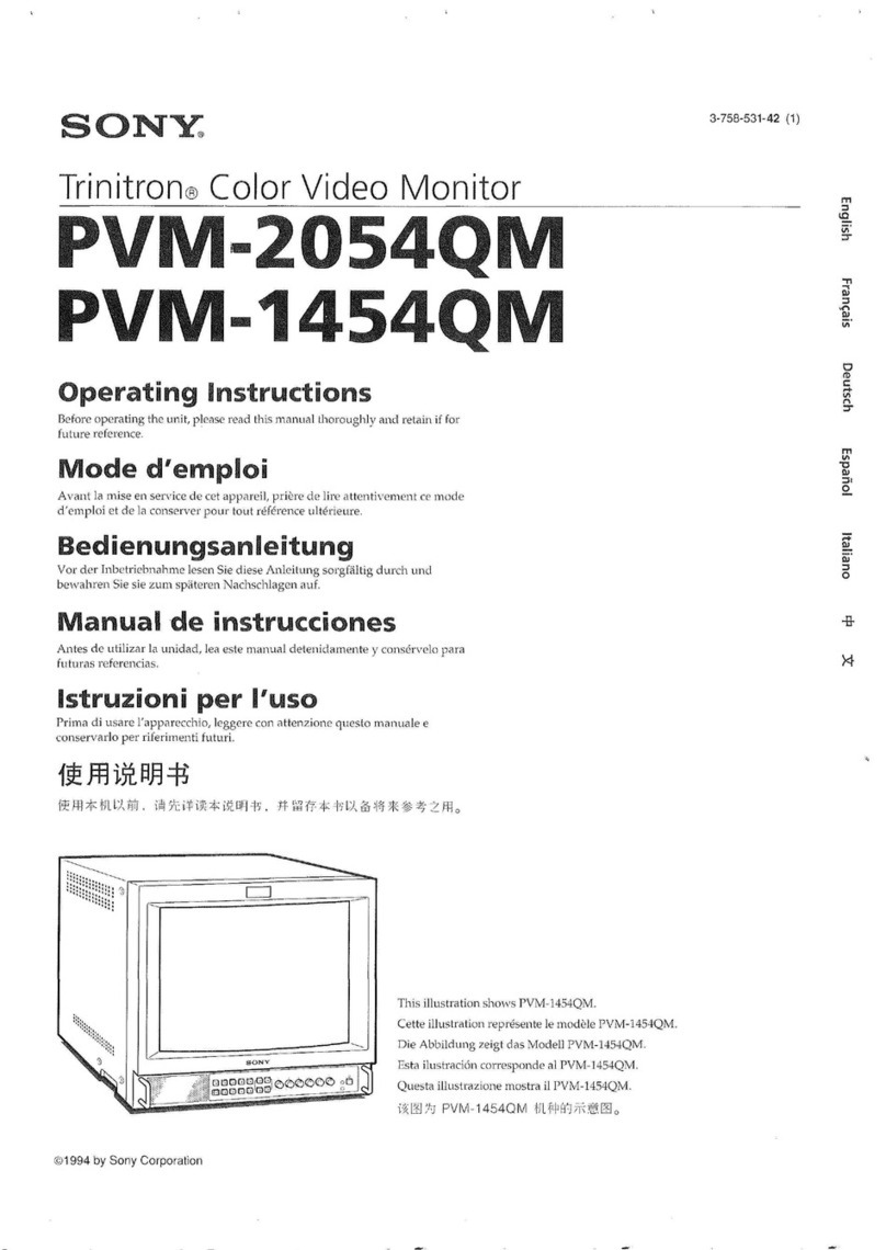 Sony Trinitron PVM-2054QM User manual