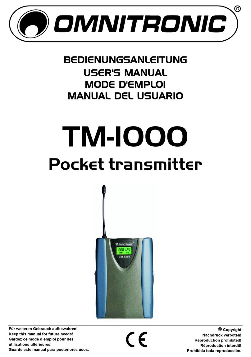Omnitronic TM-1000 User manual Omnitronic TM-1000 User manual