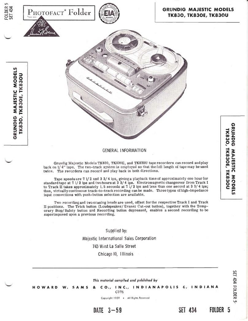 Grundig MAJESTIC TK83O Service manual