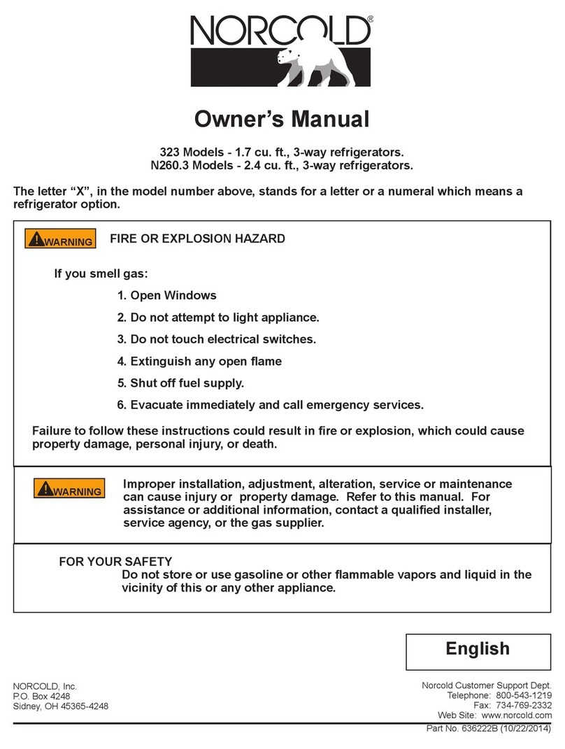 Norcold 323 Series owner's manual