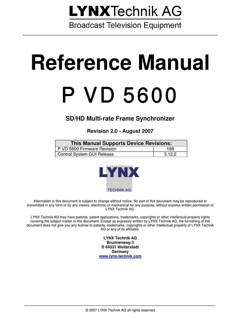 Lynx P VD 5600 User manual
