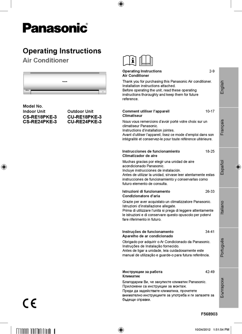 Panasonic CS-RE18PKE-3 User manual Panasonic CS-RE18PKE-3 User manual