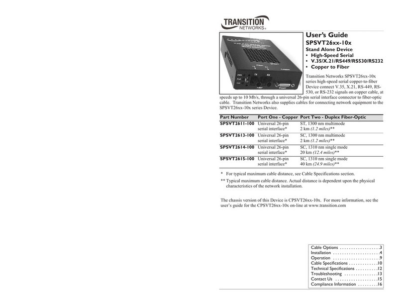 Transition Networks SPSVT26xx-10x User manual