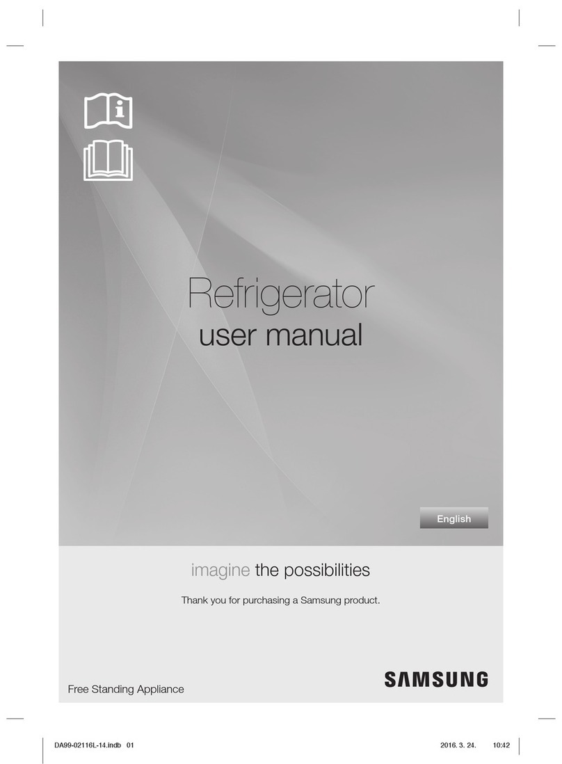 Samsung RL55VQBRS Premium 2m Fridge Freezer User manual