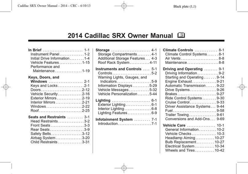 Cadillac 2014 Cadillac SRX User manual