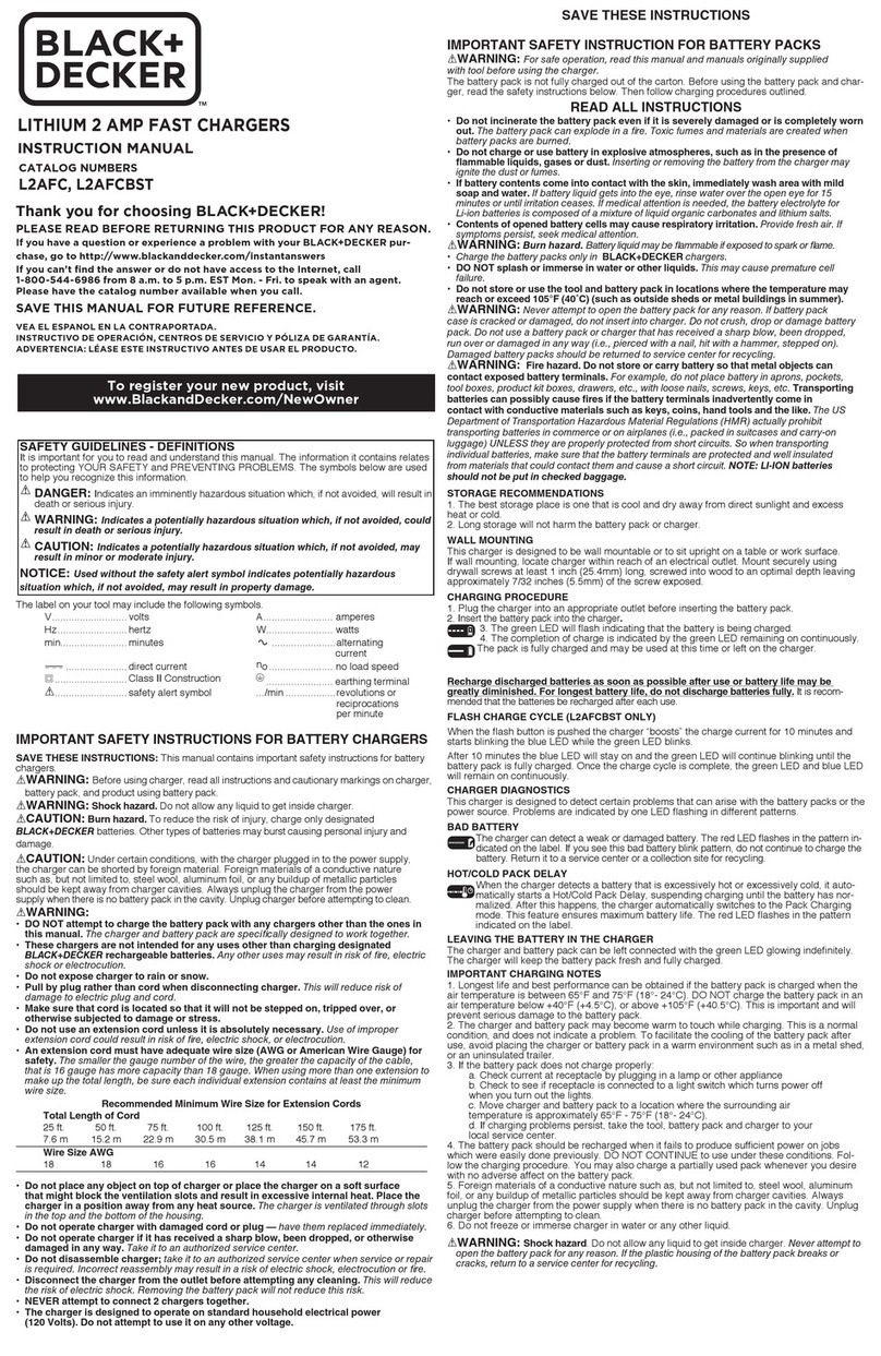 Black & Decker L2AFC User manual
