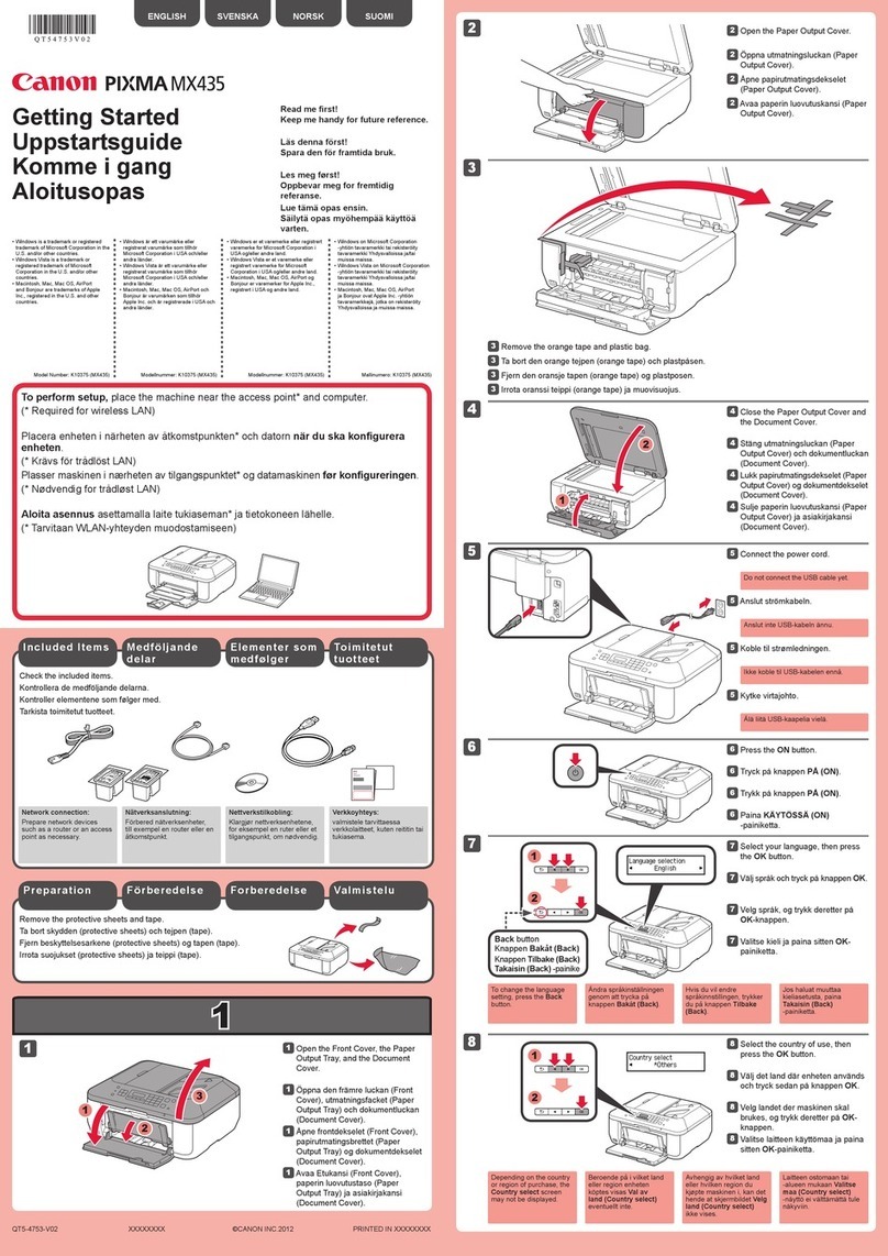 Canon Pixma mx435 User manual