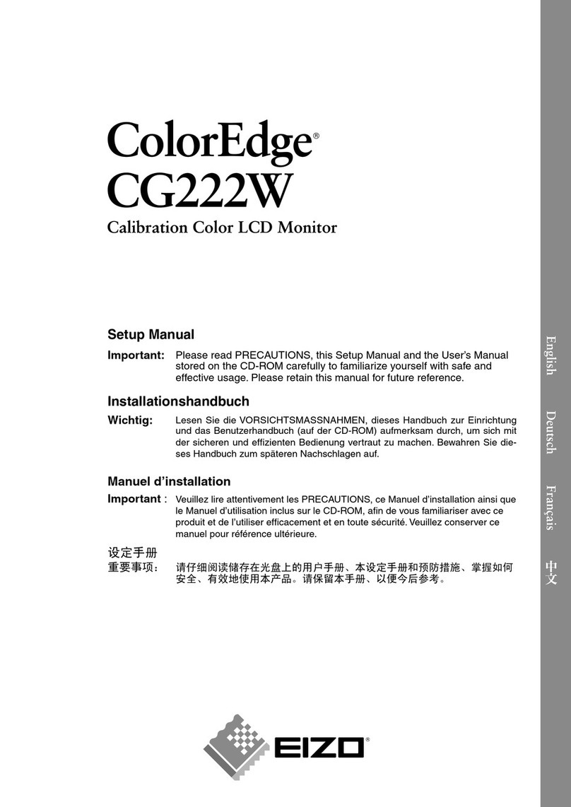 Eizo ColorEdge CG222W Setup manual