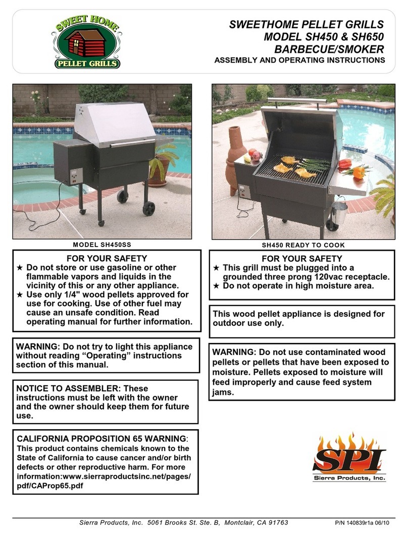 Sweethome Pellet Grills SH450 Assembly and operating instructions Sweethome Pellet Grills SH450 Assembly and operating instructions