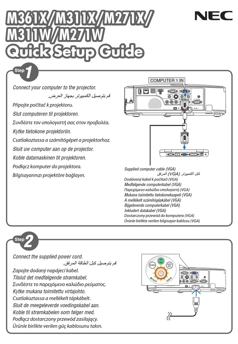 NEC M361X User manual