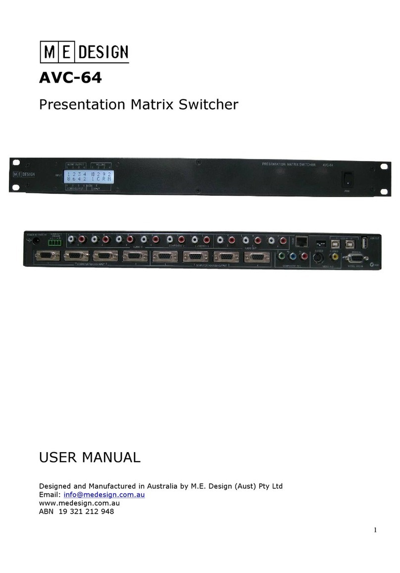 ME DESIGN AVC-64 user manual