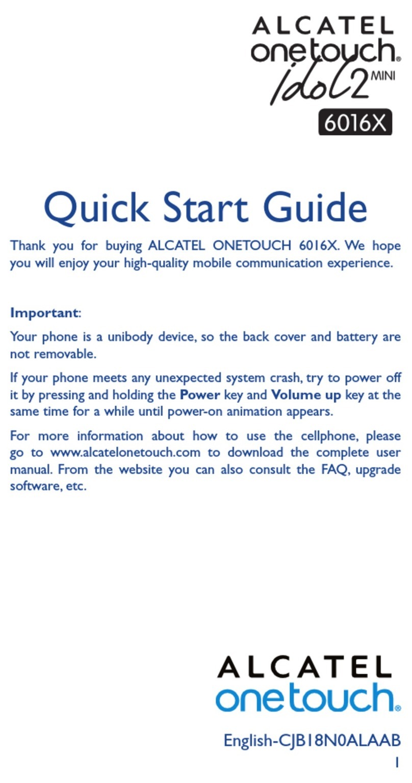 Alcatel ONETOUCH IDOL 2 MINI quick start guide