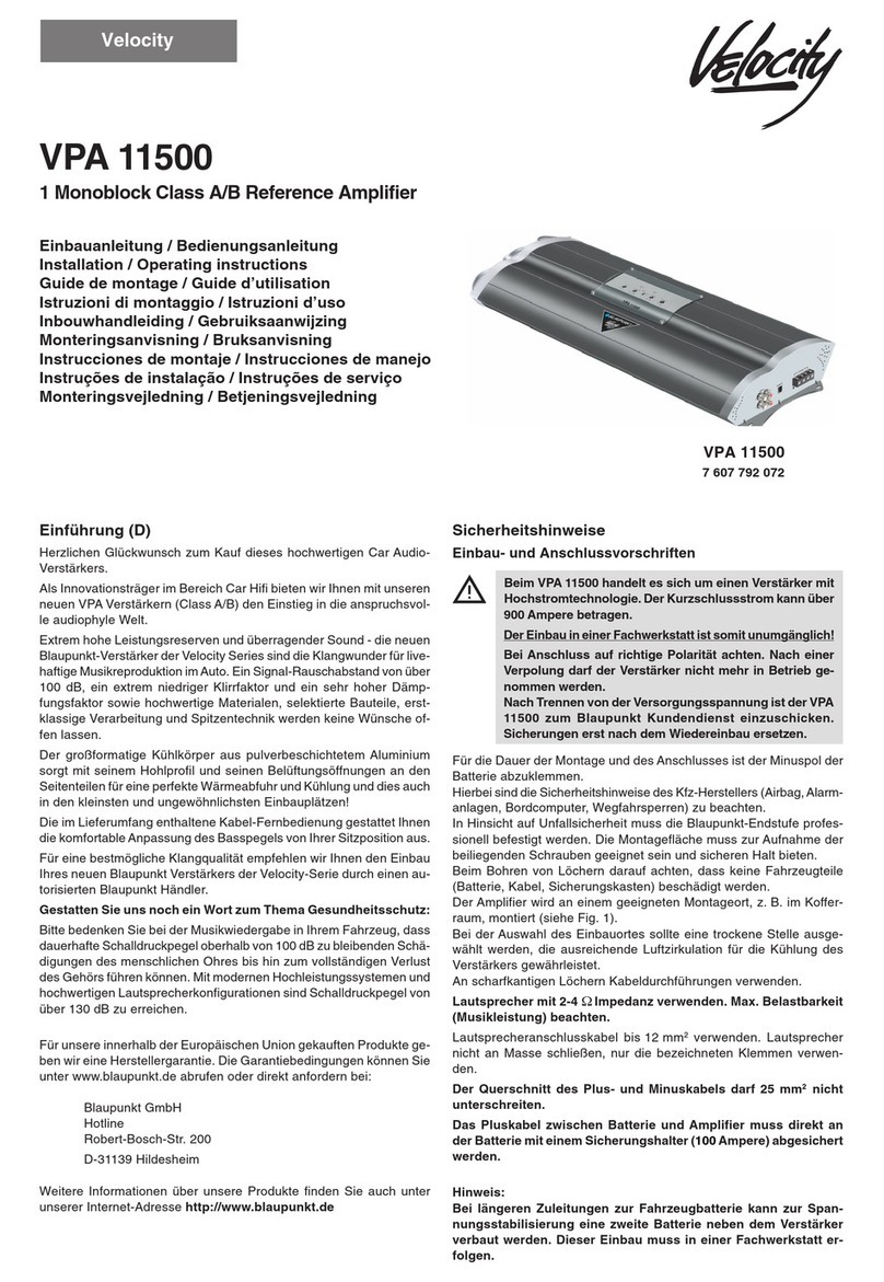 Velocity VPA 11500 Manual
