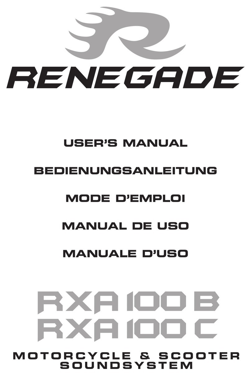 Renegade RXA 100 B user manual Renegade RXA 100 B user manual