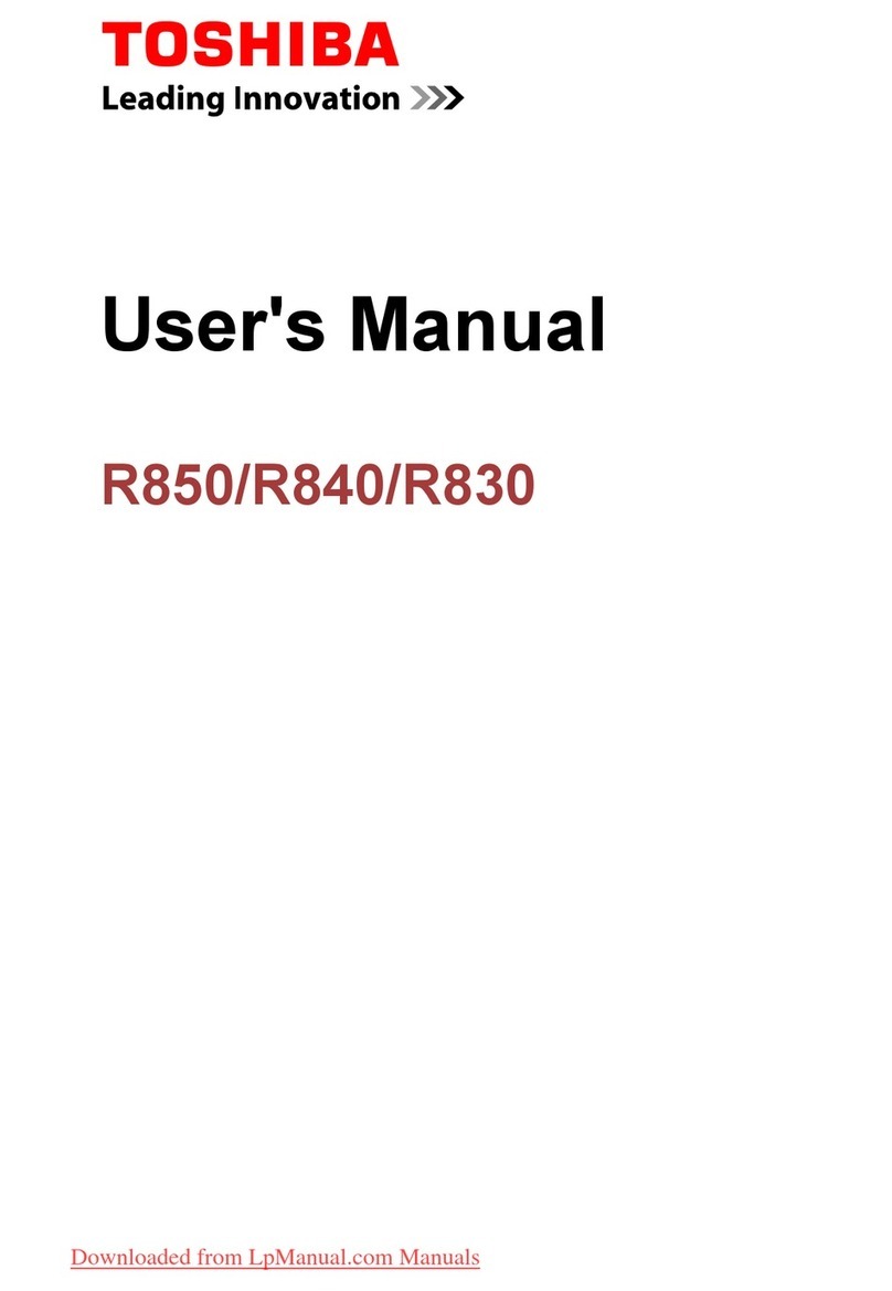 Toshiba Satellite R850 Series User manual