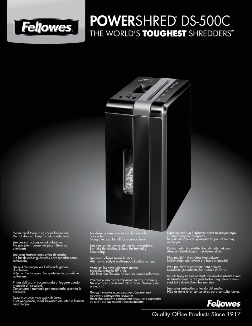 Fellowes POWERSHRED DS-500C User manual