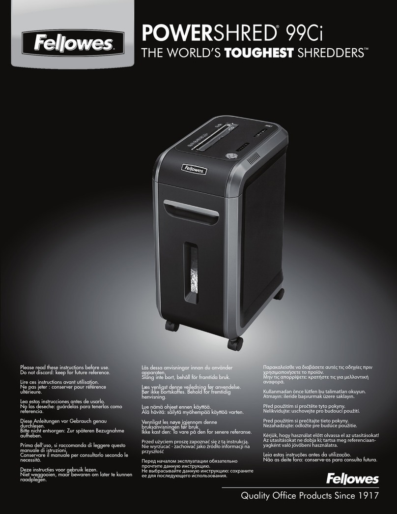 Fellowes POWERSHRED 99Ci User manual
