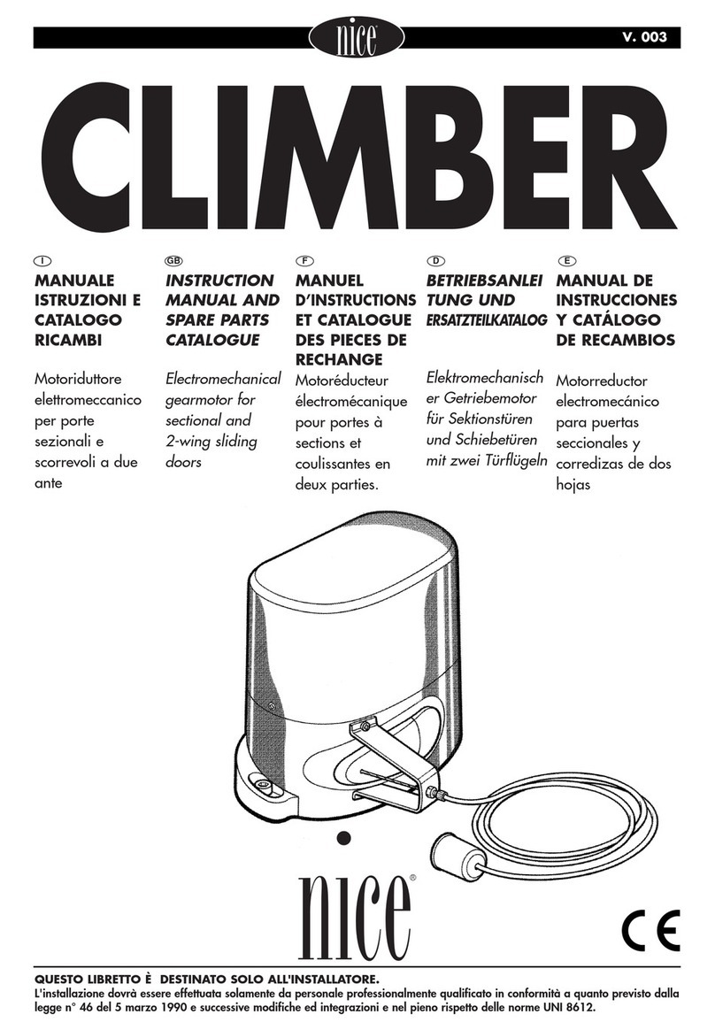 Nice CLIMBER User manual