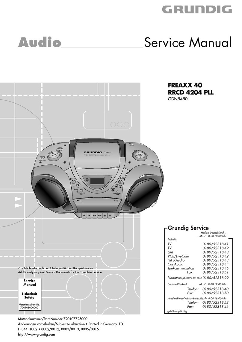 Grundig FREAXX 40 RRCD 4204 PLL User manual