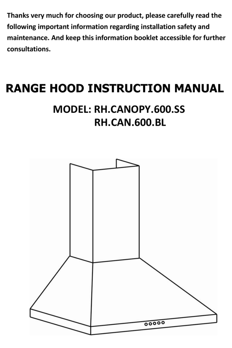 Vogue RH.CANOPY.600.SS instruction manual