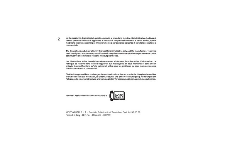 MOTO GUZZI V11 LeMans User manual