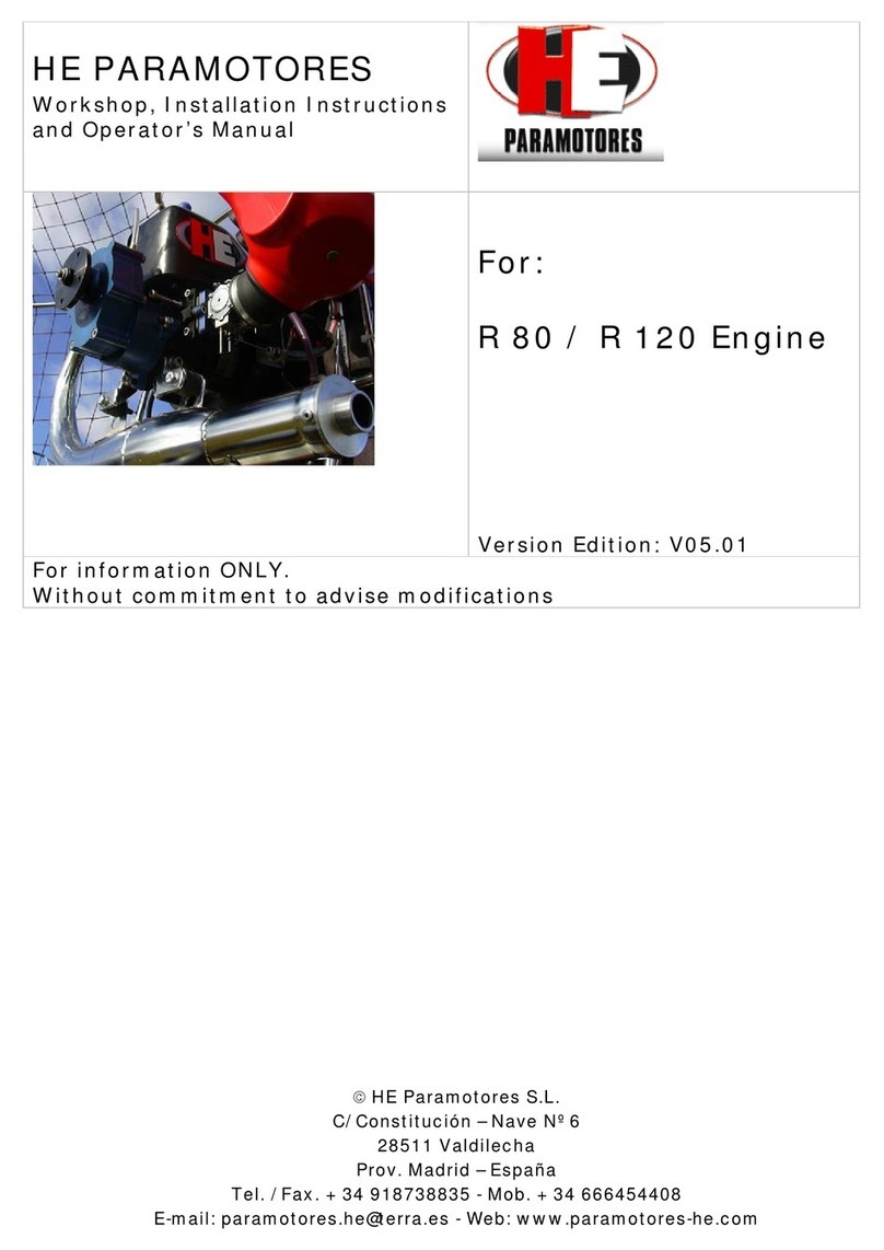 HE PARAMOTORES R 80 installation instructions