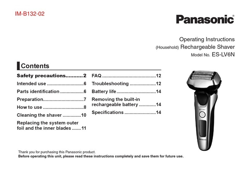 Panasonic ES-LV6N User manual