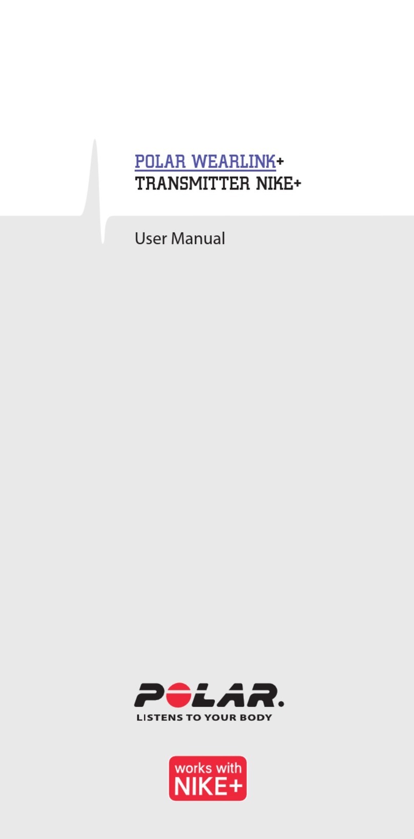 Polar Electro WearLink Transmitter Nike+ User manual