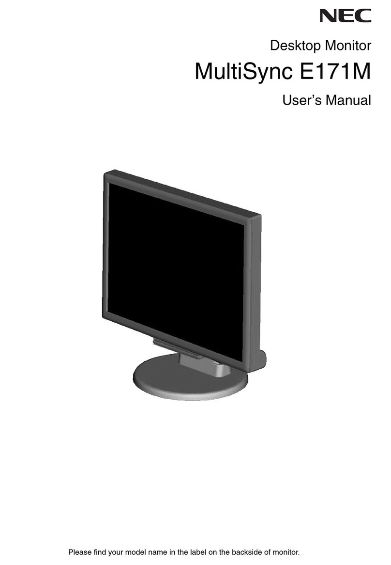NEC MultiSync E171M User manual