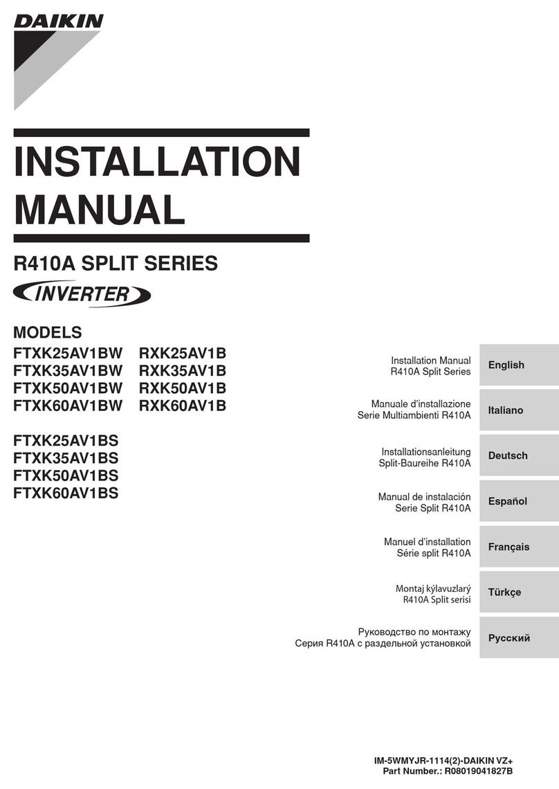 Daikin FTXK25AV1BW User manual Daikin FTXK25AV1BW User manual