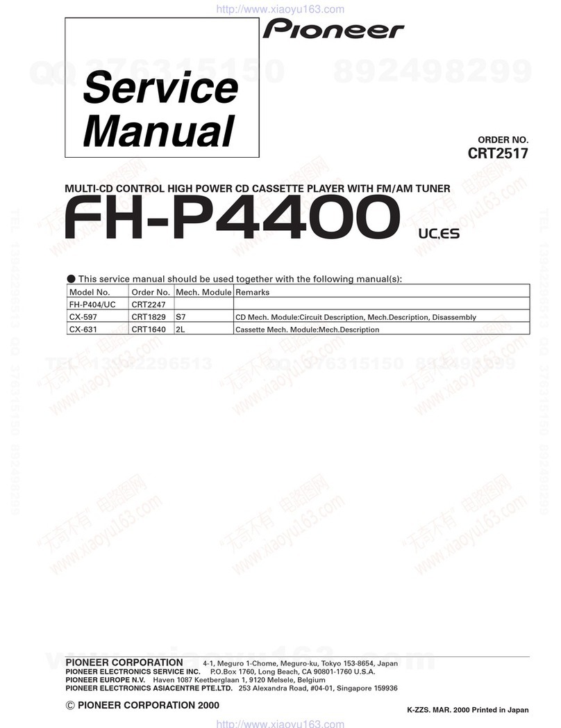 Pioneer FH-P4400 Service manual