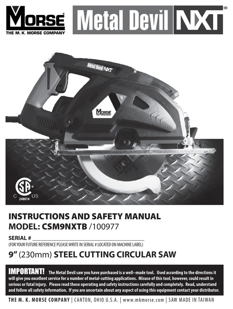 morse CSM9NXTB Metal Devil Instruction and safety manual