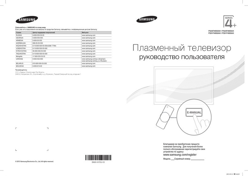Samsung PS43F4900AW User manual Samsung PS43F4900AW User manual
