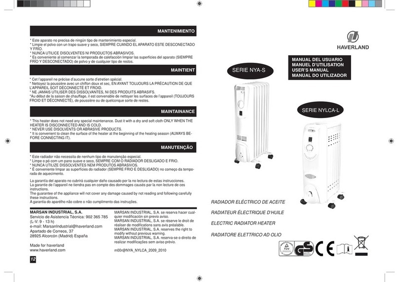 Haverland NYA-S series User manual Haverland NYA-S series User manual