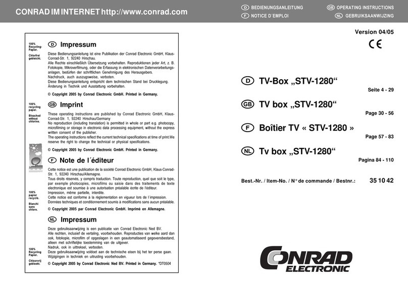 Conrad STV-1280 operating instructions