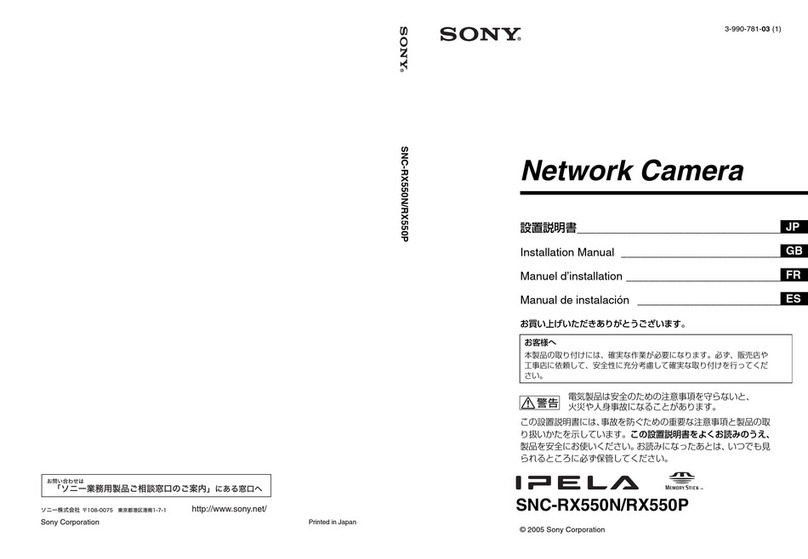 Sony SNC-RX550N - IPELA Network Camera User manual