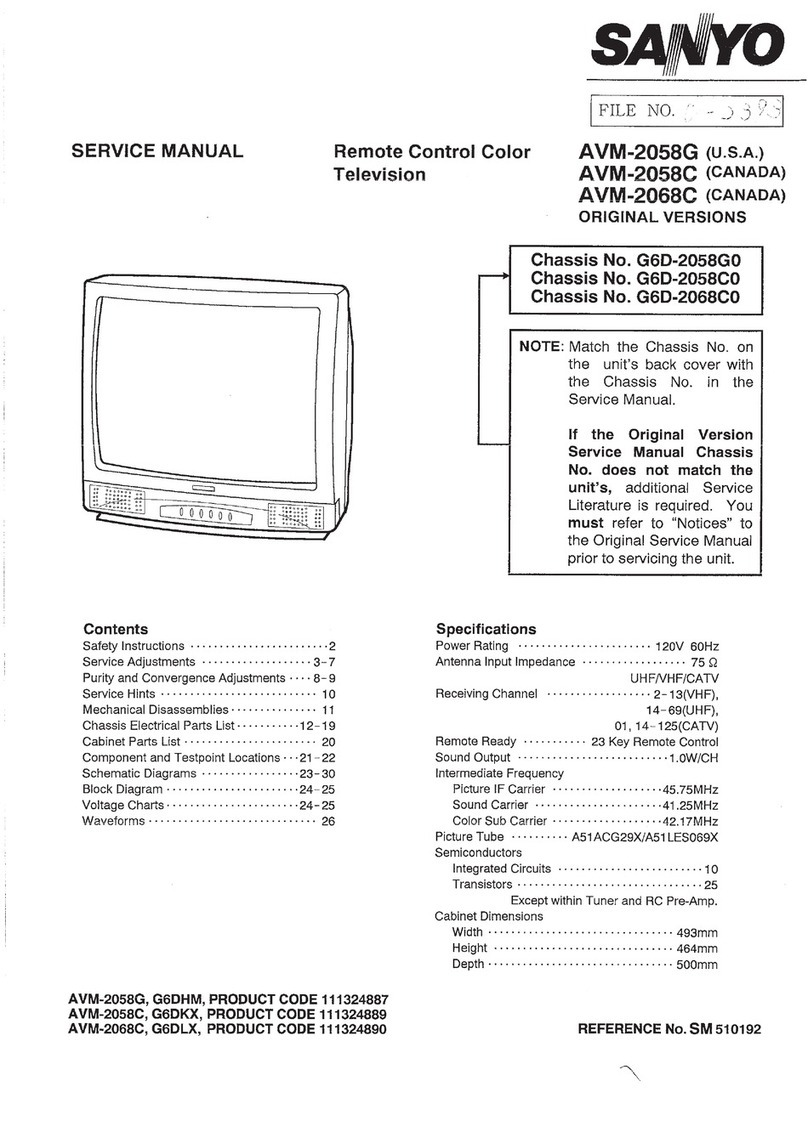 Sanyo AVM-2058G User manual