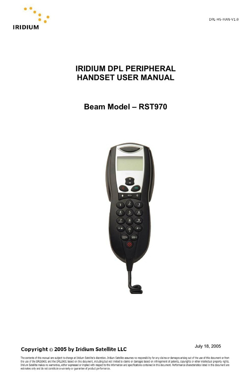 Iridium RST970 User manual