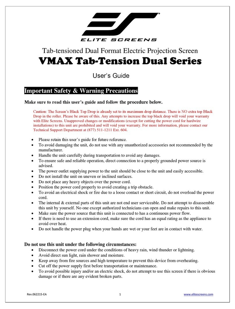 Elite Screens VMAX Tab-Tension Dual Series user guide