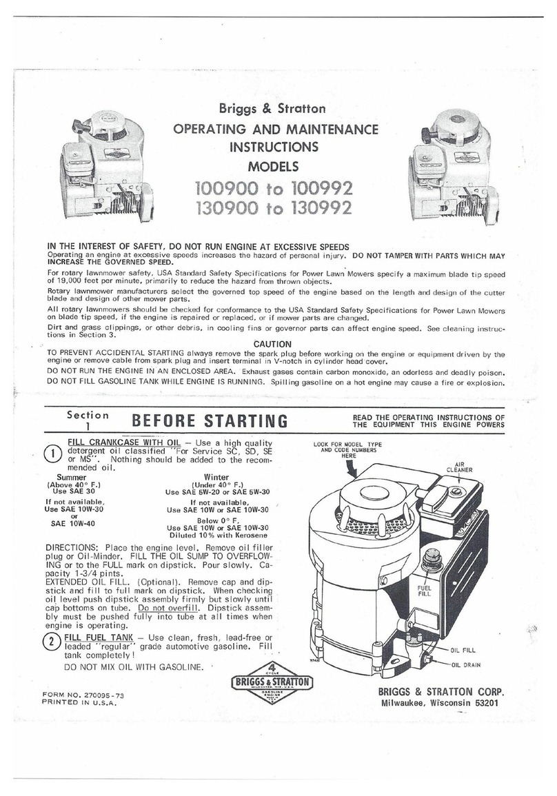 Briggs & Stratton 100900 Manual