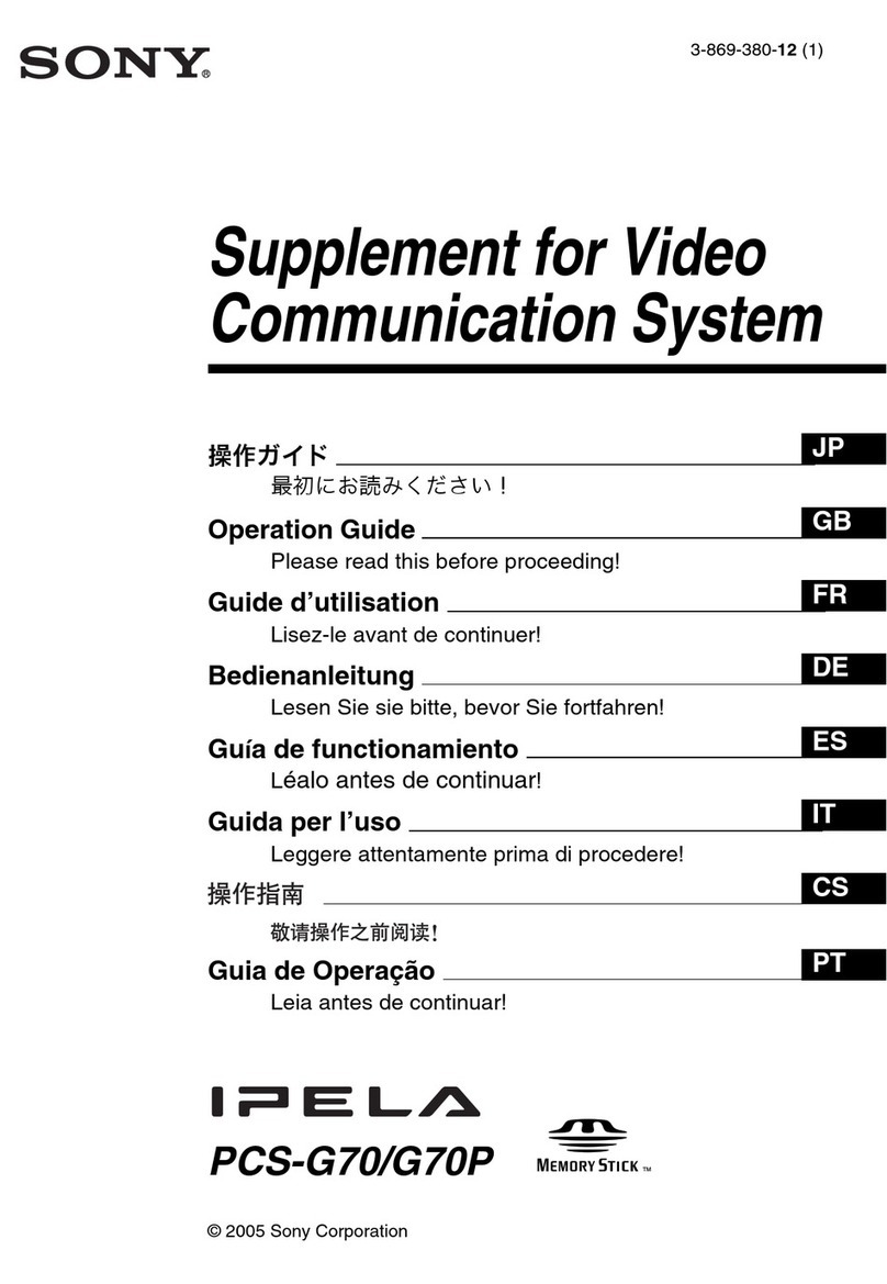 Sony IPELA PCS-G70 User manual