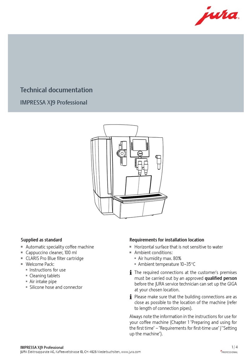 Jura IMPRESSA XJ9 Professional Technical documentation