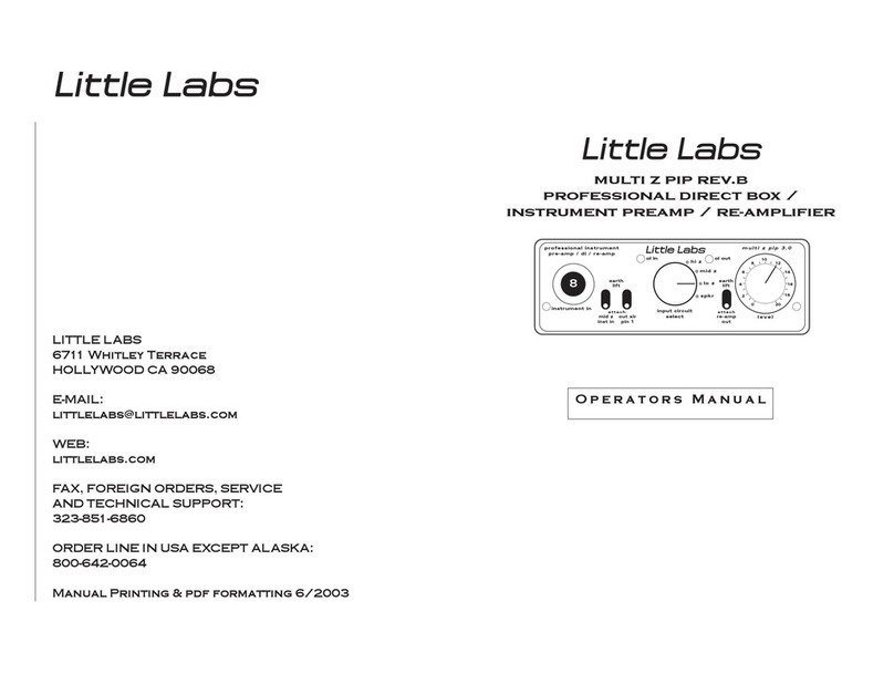 Little Labs multi z pip rev.b Operator's manual